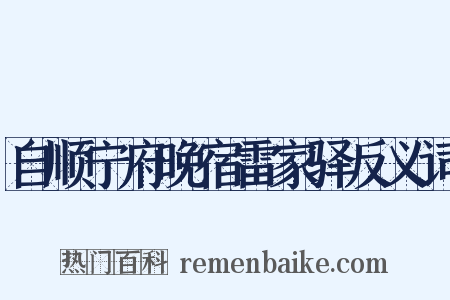 自顺宁府晚宿雷家驿反义词是什么意思的图片